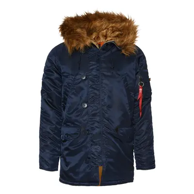 ALPHA INDUSTRIES Téli dzseki 'N3B VF 59' sötétkék / barna / rikító piros / fehér