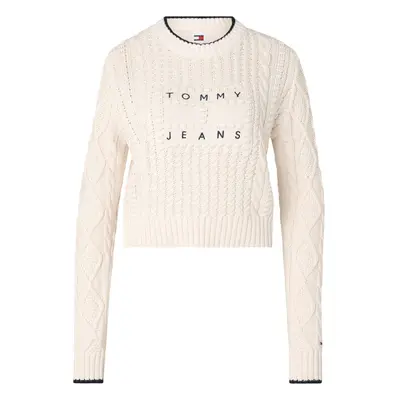 Tommy Jeans Pulóver tengerészkék / gyapjúfehér