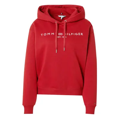 TOMMY HILFIGER Tréning póló borvörös / fehér