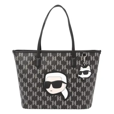 Karl Lagerfeld Shopper táska 'Ikonik 2.0' bézs / fekete / fehér