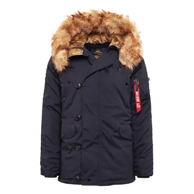 ALPHA INDUSTRIES Téli parka 'Explorer' barna melír / fekete