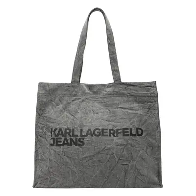 KARL LAGERFELD JEANS Shopper táska fekete / fekete farmer