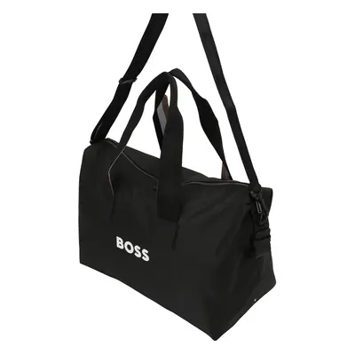 BOSS Weekender 'Catch 3.0 Holdall' fekete / fehér