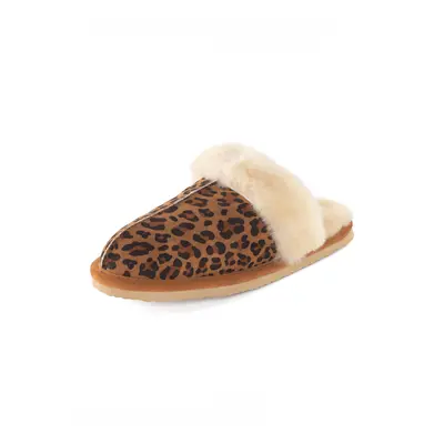 Minnetonka Papucs 'Leopard' krém / barna / fekete