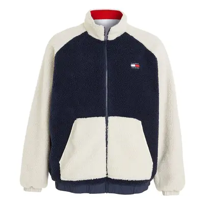 Tommy Jeans Plus Polár dzseki tengerészkék / tűzpiros / fehér