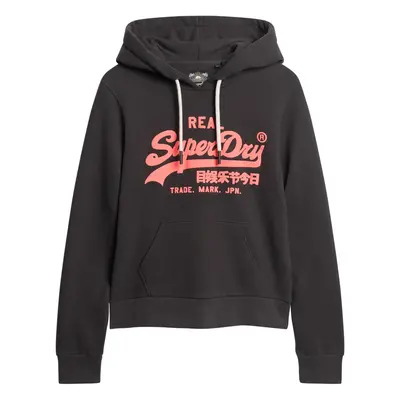 Superdry Tréning póló antracit / málna