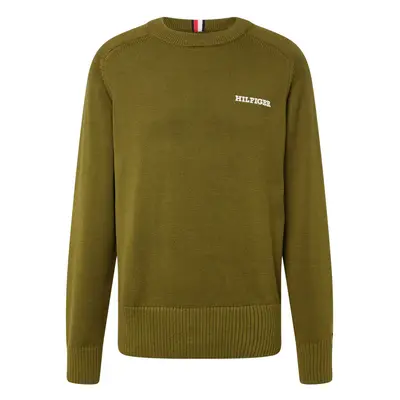 TOMMY HILFIGER Pulóver tengerészkék / khaki / piros / fehér