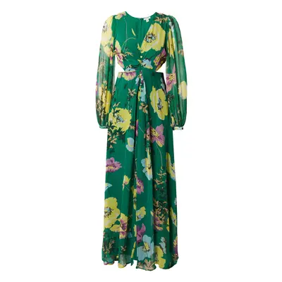 Oasis Ruha 'Soft Floral Button Detail Cut Out Maxi D' smaragd / vegyes színek