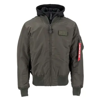 ALPHA INDUSTRIES Átmeneti dzseki 'MA-1 D-Tec' zöld / piros / fekete / fehér