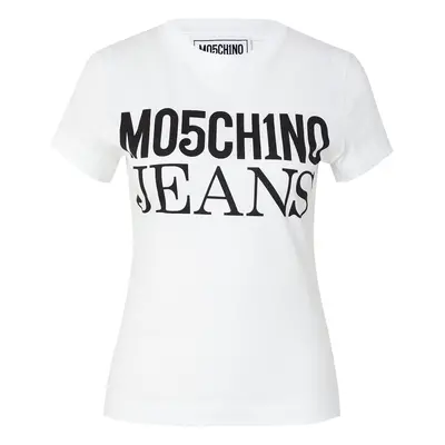 Moschino Jeans Póló fekete / piszkosfehér