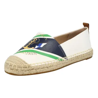 Lauren Ralph Lauren Espadrilles krém / tengerészkék / arany / zöld