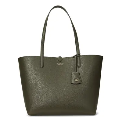 Lauren Ralph Lauren Shopper táska barna / sötétzöld / fekete / fehér