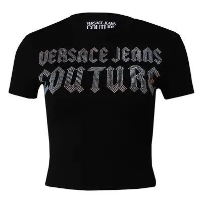 Versace Jeans Couture Póló fekete / átlátszó