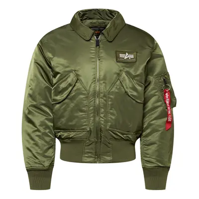 ALPHA INDUSTRIES Átmeneti dzseki 'CWU 45' olíva / sötétvörös / fehér