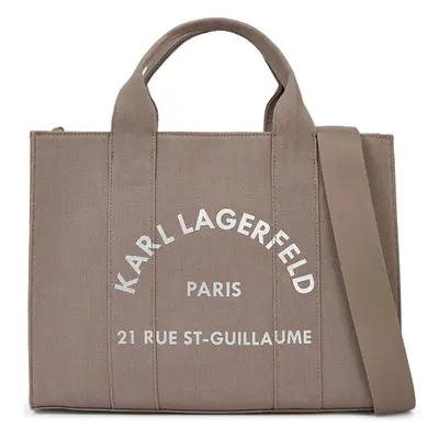 Karl Lagerfeld Shopper táska ' RUE ST-GUILLAUME ' szürke / fehér