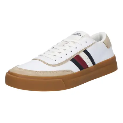 TOMMY HILFIGER Rövid szárú sportcipők 'CUPSET 1A2' bézs / tengerészkék / sötétvörös / fehér