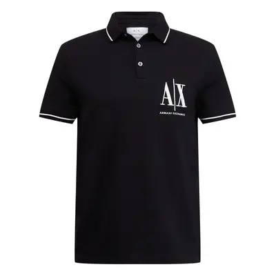 ARMANI EXCHANGE Póló fekete / fehér