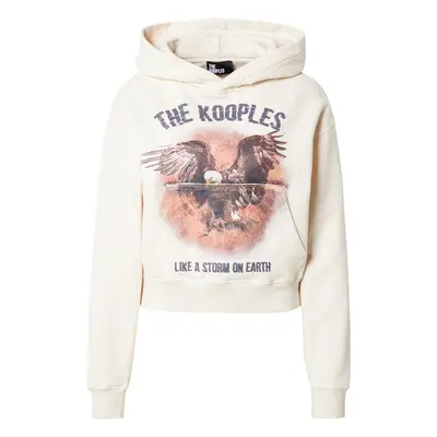 The Kooples Tréning póló ekrü / sötét barna / bazaltszürke / őszibarack