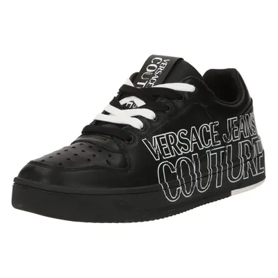 Versace Jeans Couture Rövid szárú sportcipők 'FONDO STARLIGHT DIS. SJ5' fekete / fehér