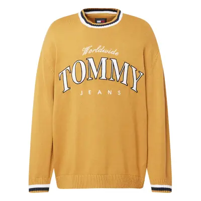 Tommy Jeans Pulóver 'VARSITY' sötétkék / curry / fehér