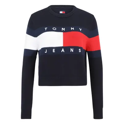 Tommy Jeans Pulóver tengerészkék / piros / fehér