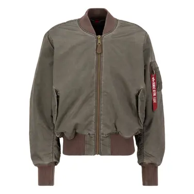 ALPHA INDUSTRIES Átmeneti dzseki 'MA-1' szürke / piros / fehér