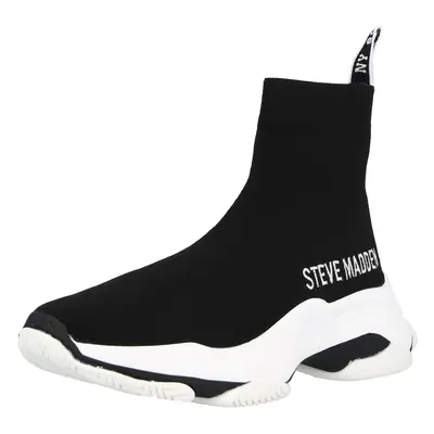 STEVE MADDEN Magas szárú sportcipők fekete / fehér