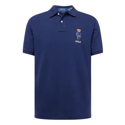 Polo Ralph Lauren Póló tengerészkék / világosbarna / rikító piros / fehér