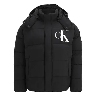 Calvin Klein Jeans Plus Téli dzseki 'ESSENTIALS' fekete / fehér