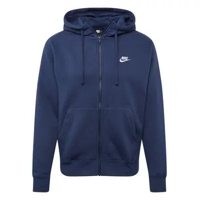 Nike Sportswear Tréning dzseki 'Club Fleece' sötétkék / fehér