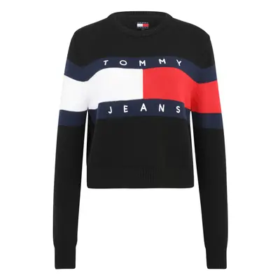 Tommy Jeans Pulóver tengerészkék / fekete / fehér