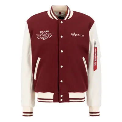 ALPHA INDUSTRIES Átmeneti dzseki burgundi vörös / fehér