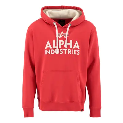 ALPHA INDUSTRIES Tréning póló piros / fehér