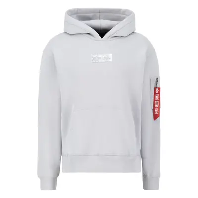 ALPHA INDUSTRIES Tréning póló szürke / vérvörös / fehér