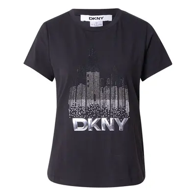 DKNY Póló fekete / ezüst