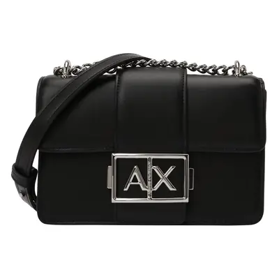 ARMANI EXCHANGE Válltáska 'JODIE' fekete / ezüst