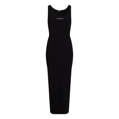 Karl Lagerfeld Ruha ' Rib-Knit Sleeveless ' fekete