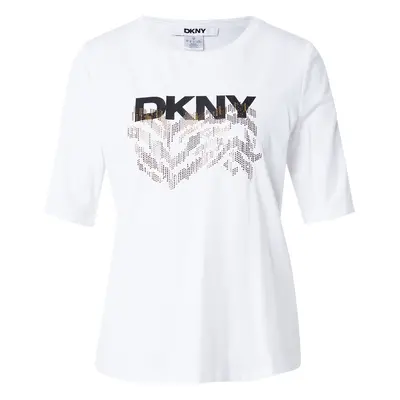 DKNY Póló arany / fekete / fehér