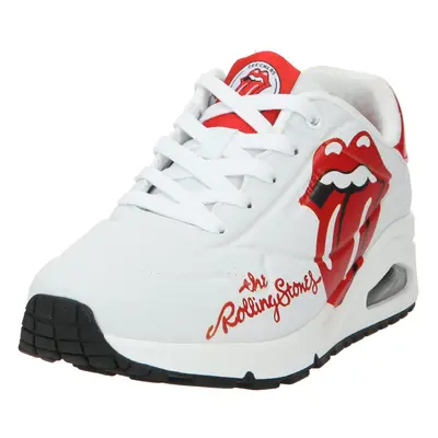 SKECHERS Rövid szárú sportcipők 'Rolling Stones Lick' piros / fekete / piszkosfehér