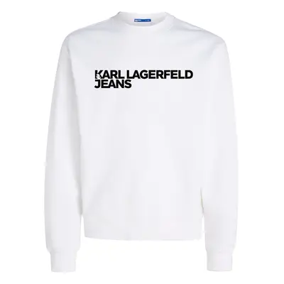 KARL LAGERFELD JEANS Tréning póló fekete / fehér