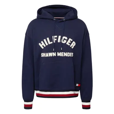 TOMMY HILFIGER Tréning póló tengerészkék / sötétkék / piros / fehér