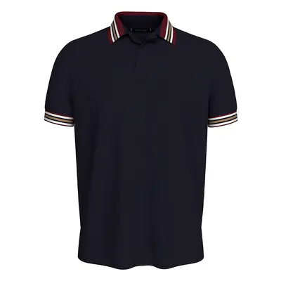 TOMMY HILFIGER Póló gitt / sötétkék / kárminvörös / fehér