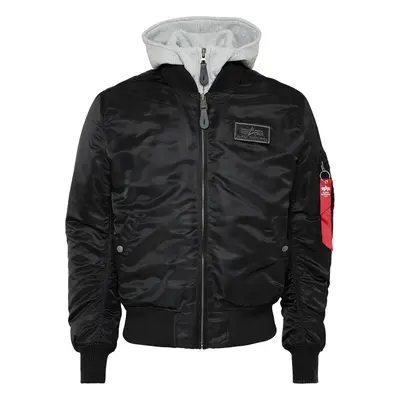 ALPHA INDUSTRIES Átmeneti dzseki 'MA-1 D-Tec' szürke melír / piros / fekete