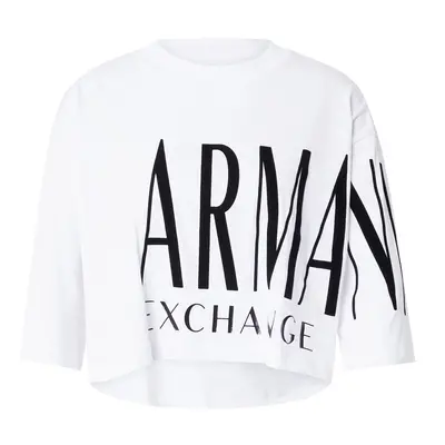 ARMANI EXCHANGE Póló fekete / fehér