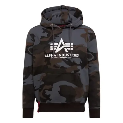 ALPHA INDUSTRIES Tréning póló barna / szürke / fekete / fehér