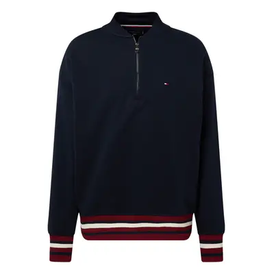 TOMMY HILFIGER Tréning póló tengerészkék / kárminvörös / fehér