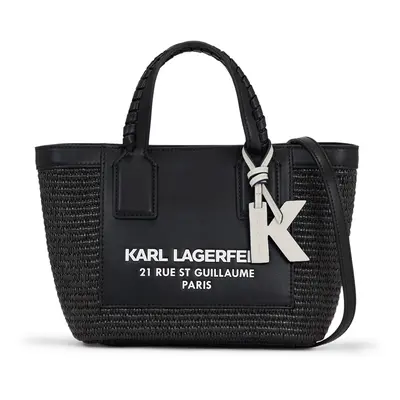 Karl Lagerfeld Kézitáska 'Rue St-Guillaume' fekete / fehér