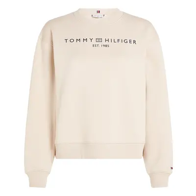 TOMMY HILFIGER Tréning póló bézs / tengerészkék / piros / fehér