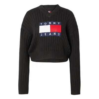 Tommy Jeans Pulóver tengerészkék / piros / fekete / fehér