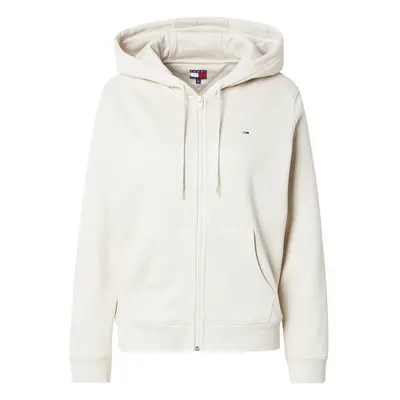 Tommy Jeans Tréning dzseki 'TJW REG FLAG ZIP THRU' bézs